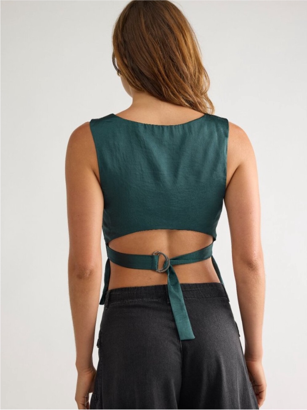 Free People Emerald Green Odessa Top - Picture 3 of 9